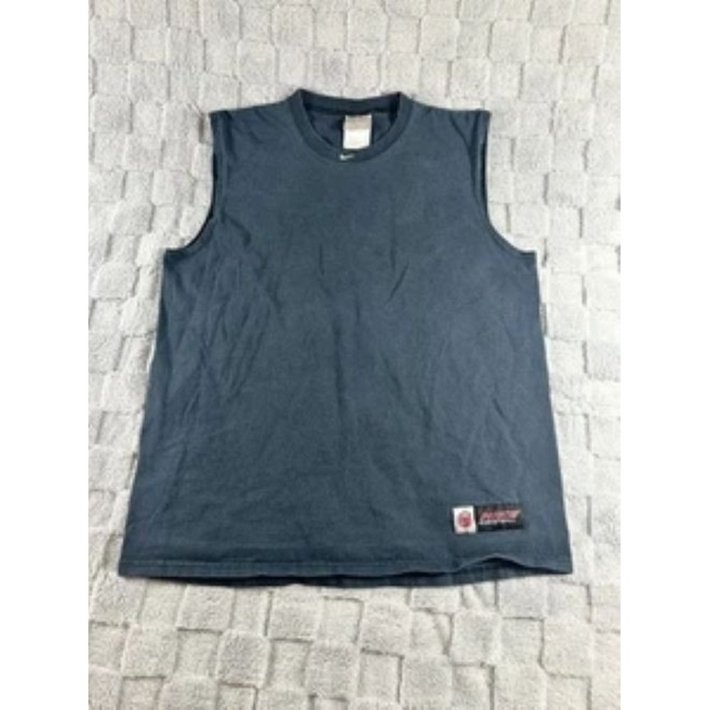 Vintage Nike Shirt Mens M Tank Sleeveless Center Swoosh Basketball Made In USA